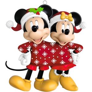 Hallmark Keepsake Disney Christmas Ornament, Mickey and Minnie Sweater-Sharing Sweethearts, Gifts for Disney Fans(Mickey and Minnie Sweater-Sharing)