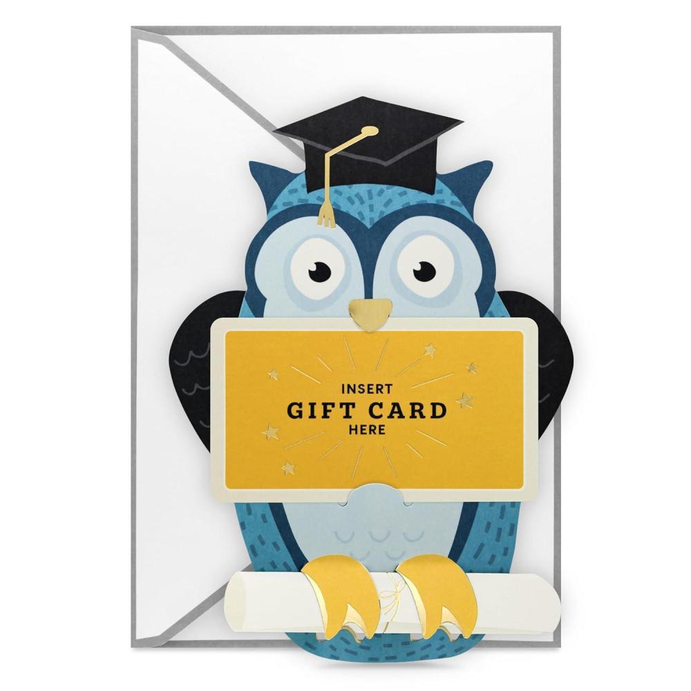 image:imageHallmark Paper Craft Graduation Gift Card Holder Card Owl with Diploma for Son Daughter Grandchild Friend