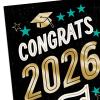 Hallmark Year-Dated Graduation Money Holder Cards, Congrats 2026 Grad (10 Cards with Envelopes) Black, Blue, Gold Foil