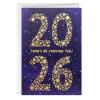 Hallmark Year-Dated Graduation Card, Class of 2026 (There’s No Stopping You) Gold Foil Stars on Blue