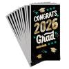Hallmark Year-Dated Graduation Money Holder Cards, Congrats 2026 Grad (10 Cards with Envelopes) Black, Blue, Gold Foil
