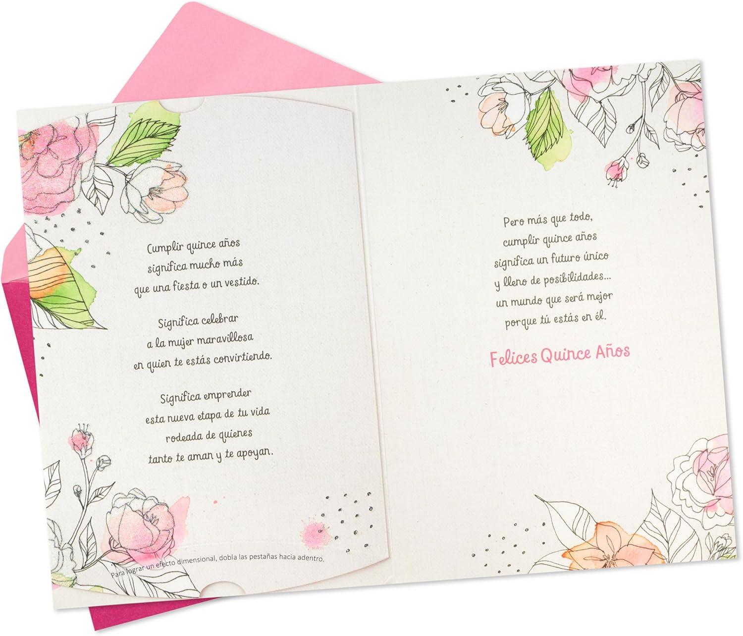 image:imageHallmark Vida Quinceanera Birthday Card Como una Flor