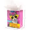 Hallmark 13″ Large Birthday Gift Bags with Tissue Paper (3-Pack: Black and Neon, Rainbow, WooHoo!) for Kids, Adults, Teens, Coworkers(Pink  Yellow)