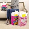 Hallmark 13″ Large Birthday Gift Bags with Tissue Paper (3-Pack: Black and Neon, Rainbow, WooHoo!) for Kids, Adults, Teens, Coworkers(Pink  Yellow)