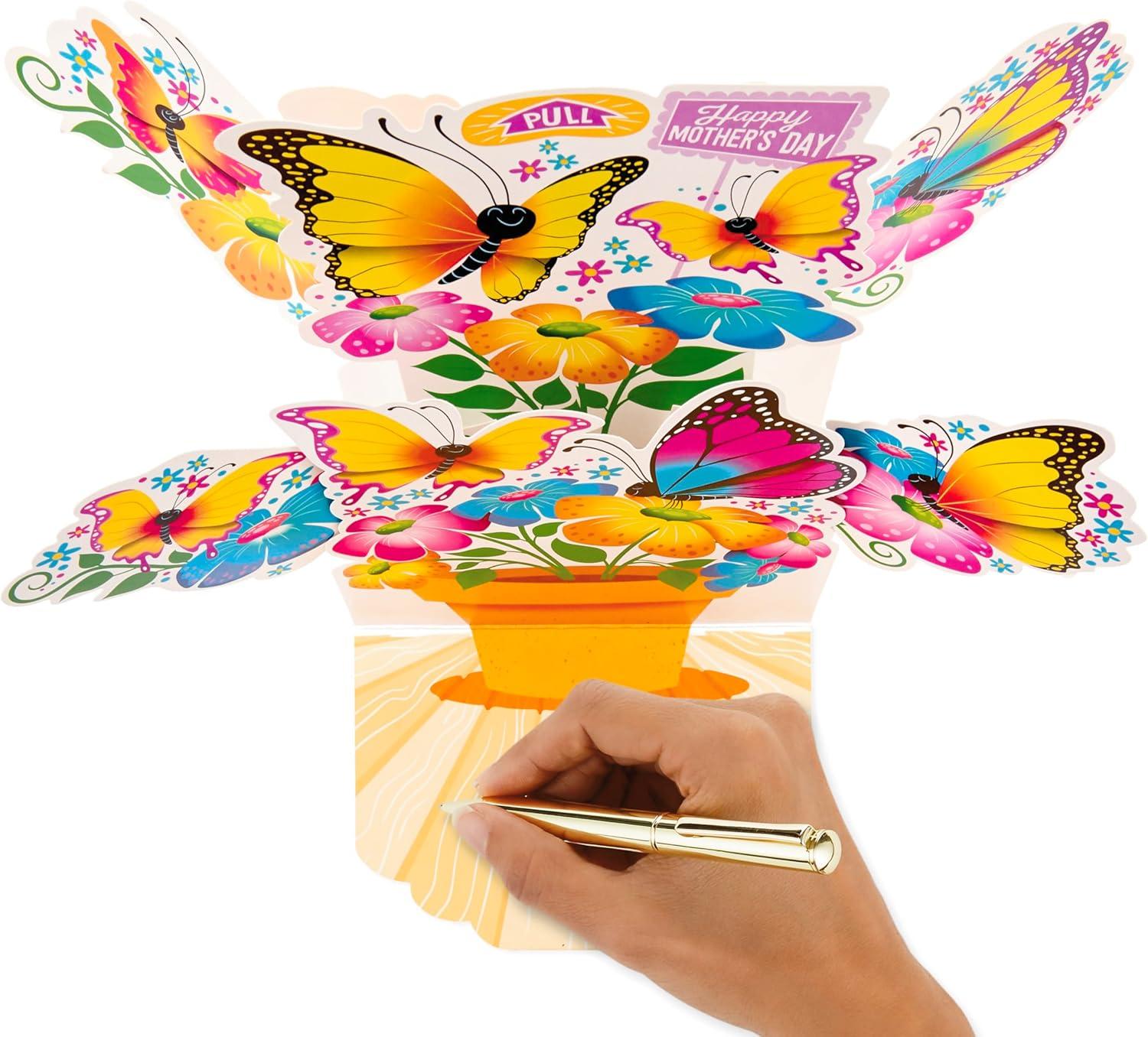 image:imageHallmark Pop Up Mothers Day Card with Song for Mom Pot of Butterflies Plays Happy by Pharrell Williams 58 x 83 inches 799MDL2026Pop Up Flowers Plays Happy By Pharrell Williams