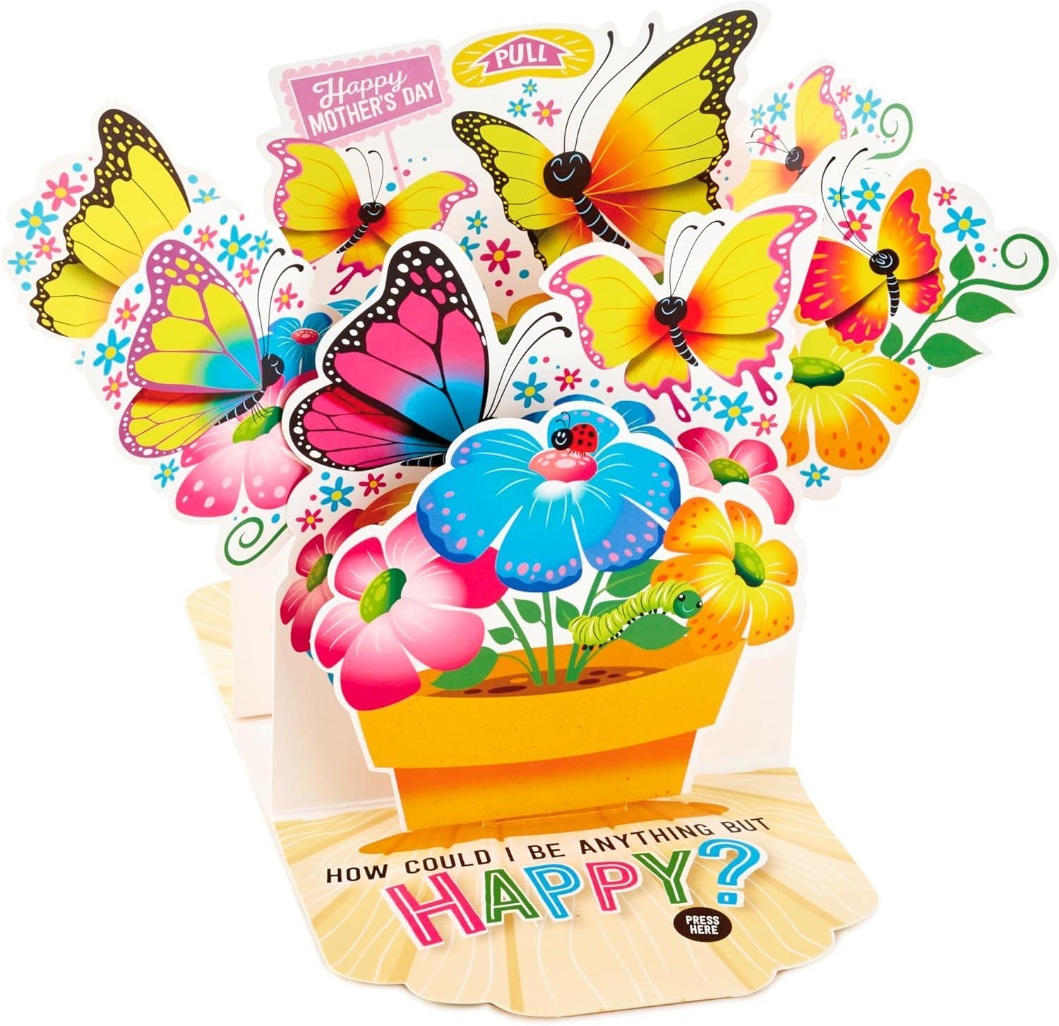 image:imageHallmark Pop Up Mothers Day Card with Song for Mom Pot of Butterflies Plays Happy by Pharrell Williams 58 x 83 inches 799MDL2026Pop Up Flowers Plays Happy By Pharrell Williams