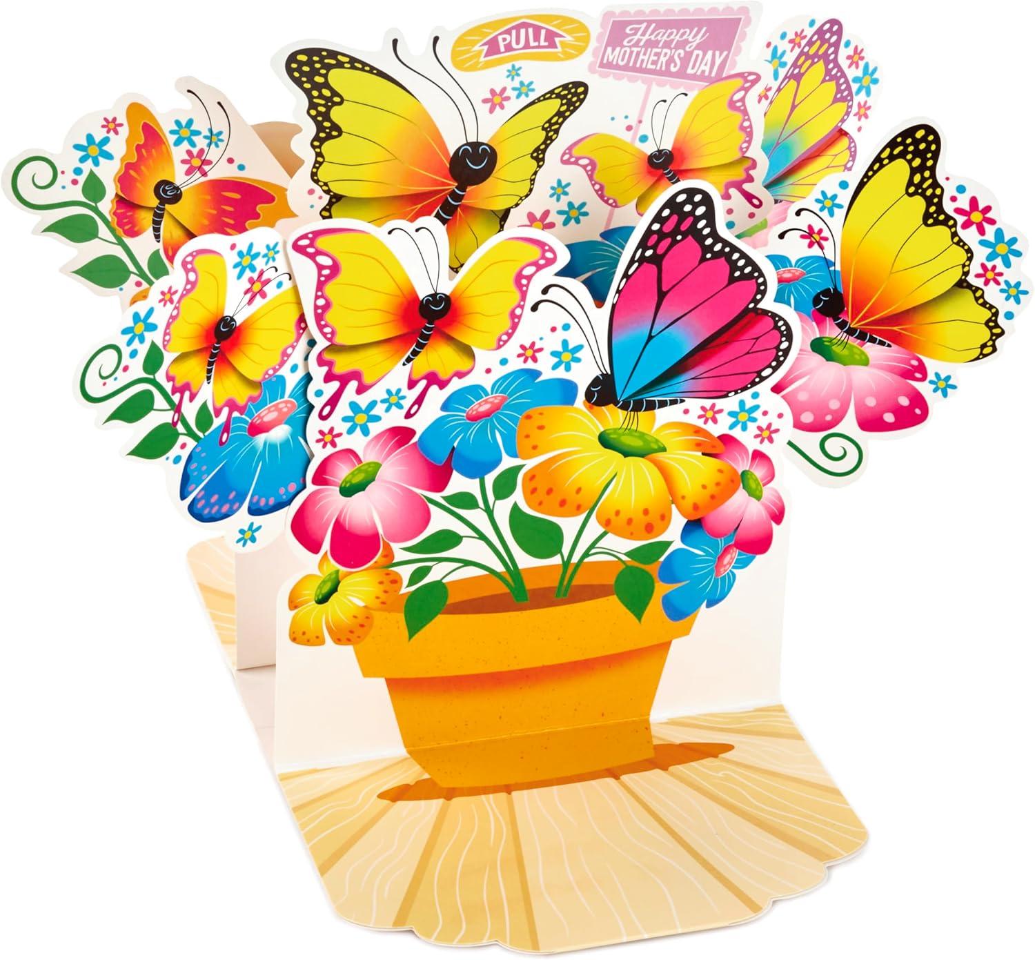 image:imageHallmark Pop Up Mothers Day Card with Song for Mom Pot of Butterflies Plays Happy by Pharrell Williams 58 x 83 inches 799MDL2026Pop Up Flowers Plays Happy By Pharrell Williams