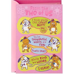 Hallmark Funny Mother’s Day Card for Mom From Both (Two Kids, Loved A Lot)