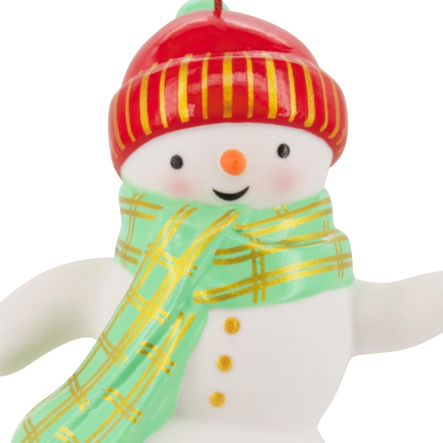 image:imageHallmark Festive Snowman Christmas Ornament CeramicSnowman