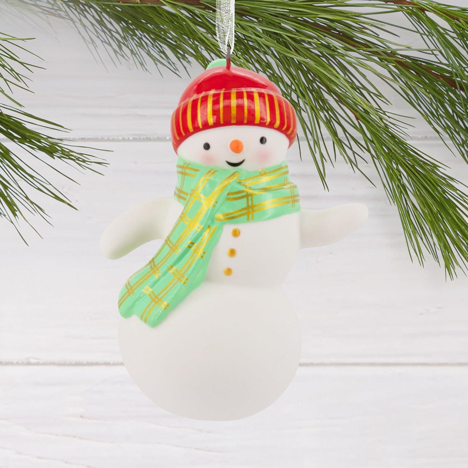 image:imageHallmark Festive Snowman Christmas Ornament CeramicSnowman