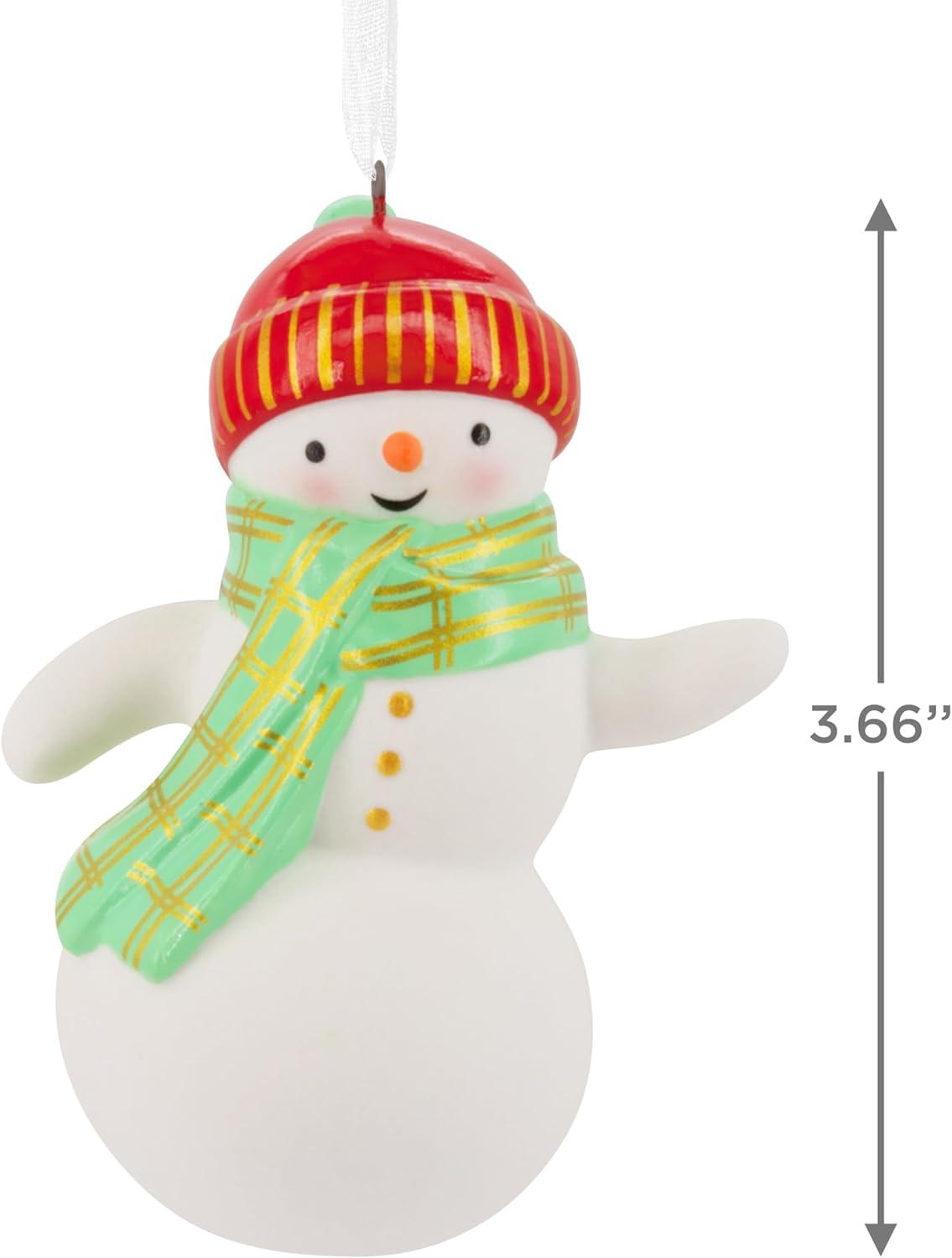 image:imageHallmark Festive Snowman Christmas Ornament CeramicSnowman