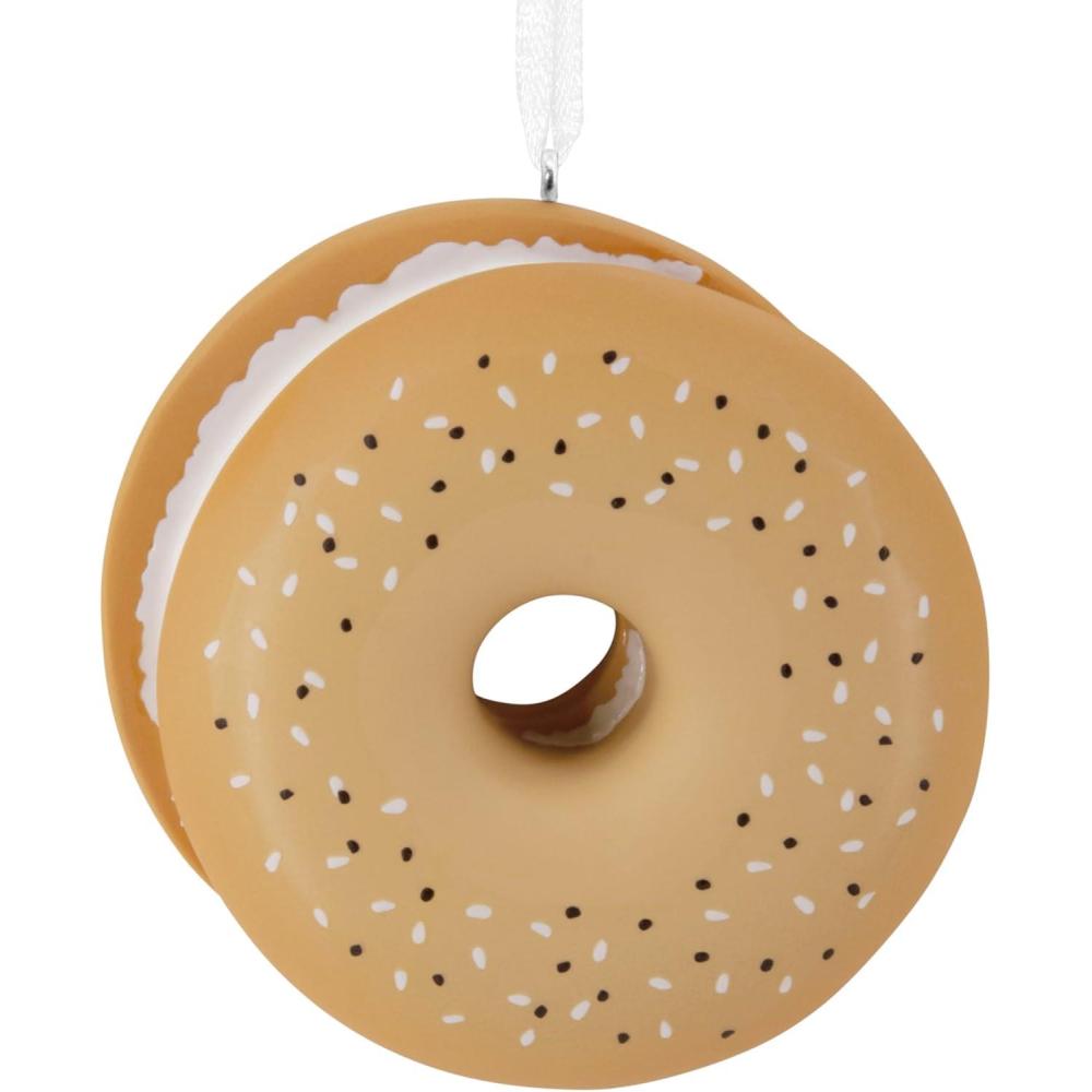 image:imageHallmark Christmas Ornament North Pole Pizza Ornament Food GiftsEverything Bagel with Cream Cheese