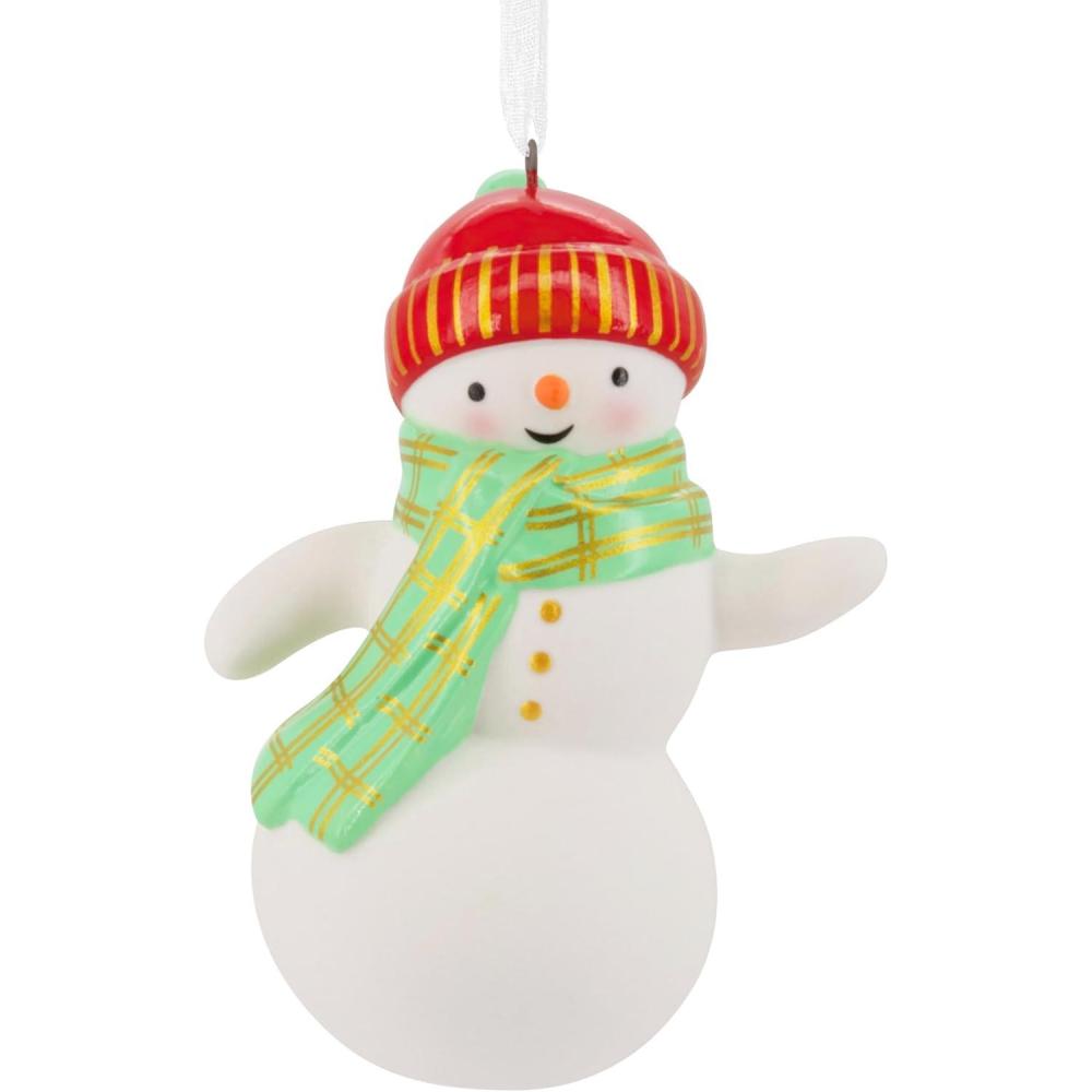 image:imageHallmark Festive Snowman Christmas Ornament CeramicSnowman