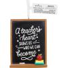 Hallmark A Teacher’s Heart Blackboard Christmas Ornament, Back to School Ornament for Tree