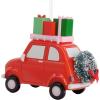 Hallmark Festive Snowman Christmas Ornament, Ceramic(Red Car)