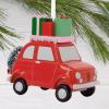 Hallmark Festive Snowman Christmas Ornament, Ceramic(Red Car)