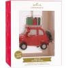 Hallmark Festive Snowman Christmas Ornament, Ceramic(Red Car)