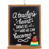 Hallmark A Teacher’s Heart Blackboard Christmas Ornament, Back to School Ornament for Tree