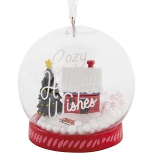 Hallmark Cozy Holiday Wishes Snow Globe Christmas Ornament(Snow Globe)