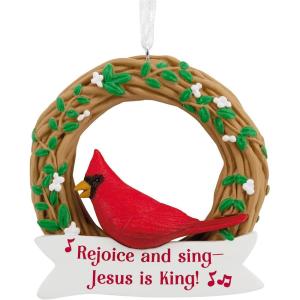 Hallmark Dayspring Cardinal on Wreath Christmas Ornament(Cardinal)
