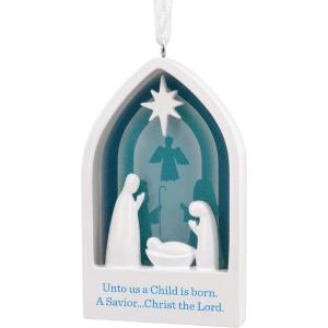 Hallmark Dayspring Cardinal on Wreath Christmas Ornament(Nativity)