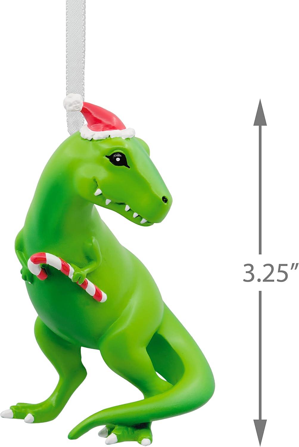 image:imageHallmark Dinosaur in Santa Hat Christmas Ornament ResinFun Tree Decoration