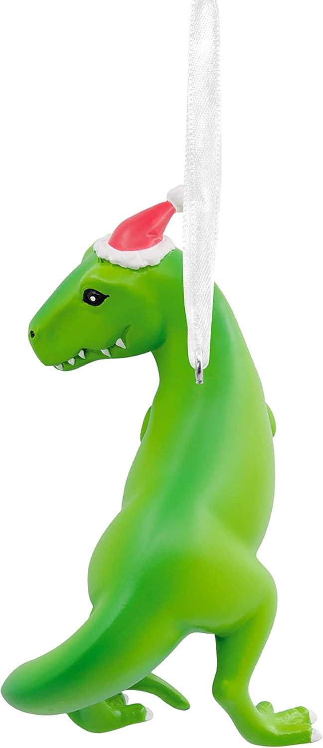 image:imageHallmark Dinosaur in Santa Hat Christmas Ornament ResinFun Tree Decoration