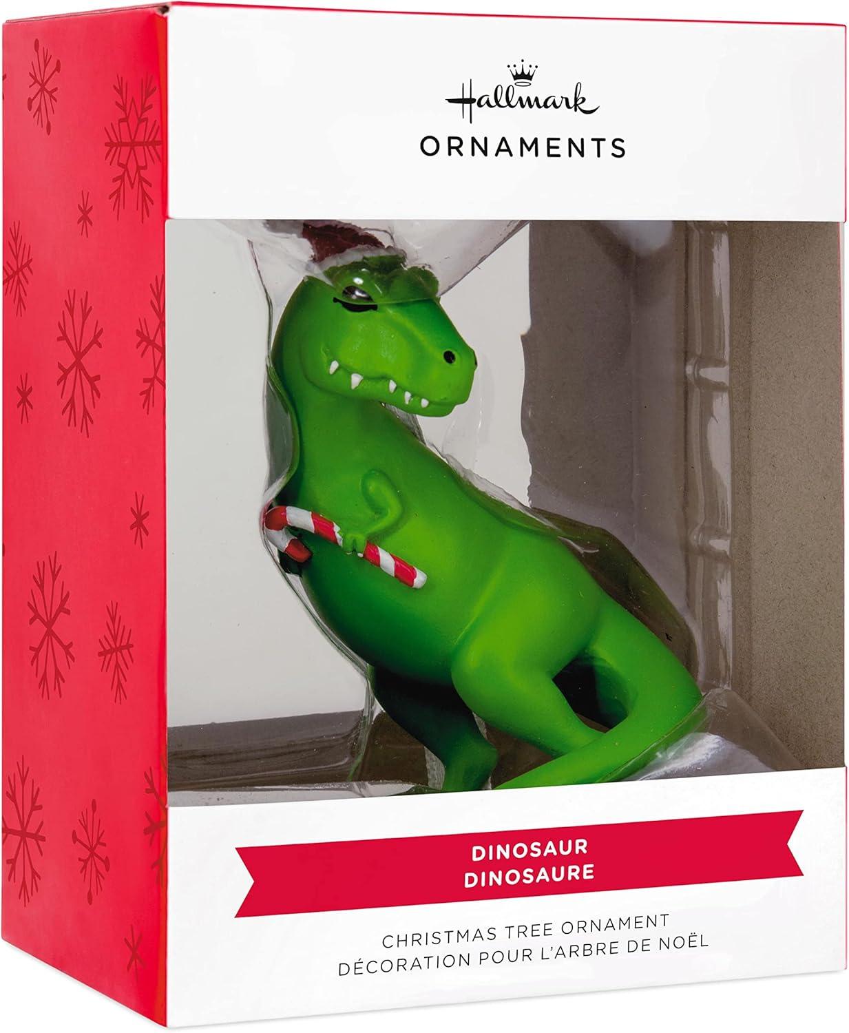 image:imageHallmark Dinosaur in Santa Hat Christmas Ornament ResinFun Tree Decoration