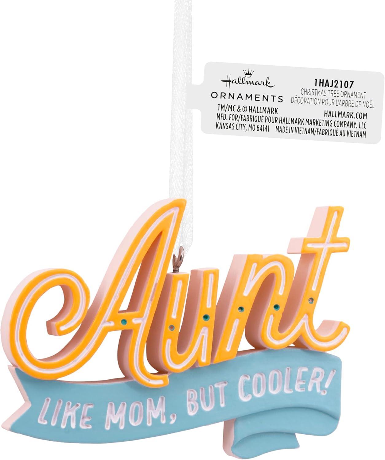 image:imageHallmark Grandma Photo Holder 2024 Christmas OrnamentCool Aunt Word Art
