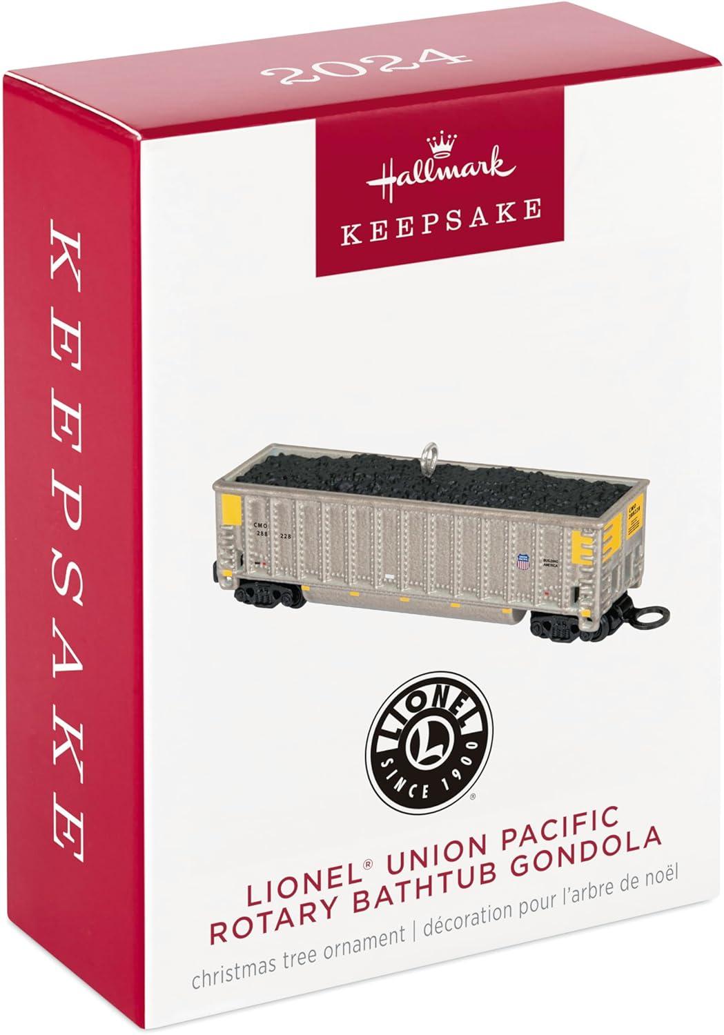 image:imageHallmark Keepsake Christmas Ornament 2024 Lionel Union Pacific Rotary Bathtub Gondola Metal Gifts for Train LoversLionel Union Pacific Rotary Bathtub Gondola