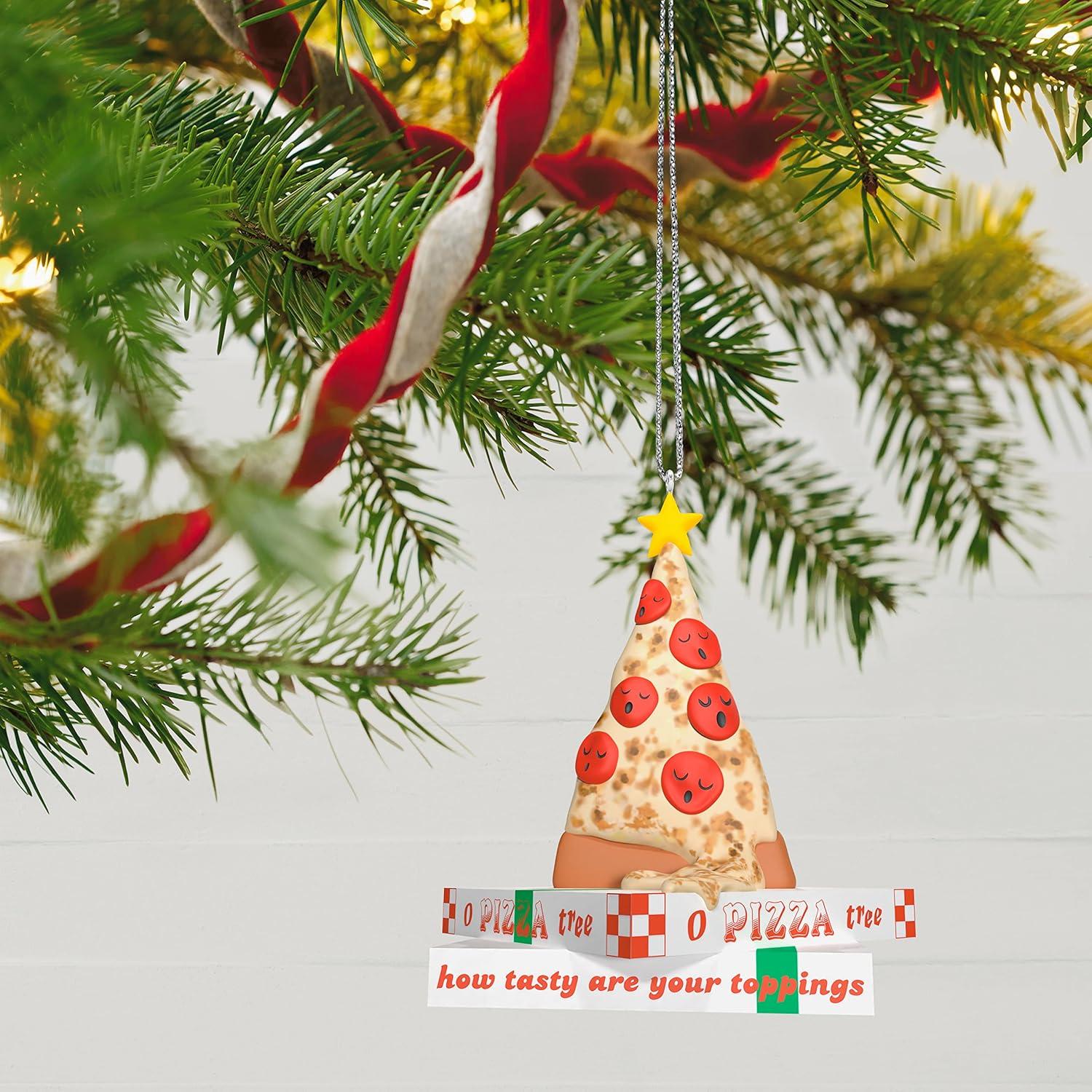 image:imageHallmark Keepsake Christmas Ornament 2024 Meh Unicorn Funny GiftsO Pizza Tree