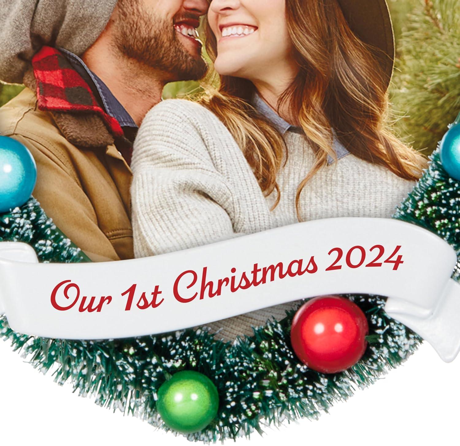 image:imageHallmark Keepsake Christmas Ornament 2025 A Perfect Match Gifts for Couples2024 Our First Christmas Photo Frame