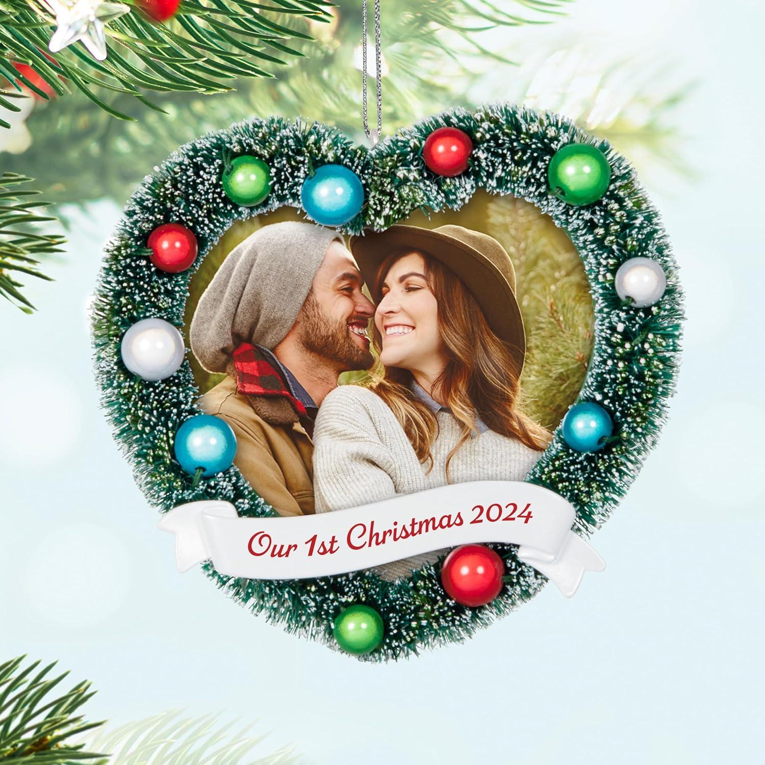 image:imageHallmark Keepsake Christmas Ornament 2025 A Perfect Match Gifts for Couples2024 Our First Christmas Photo Frame