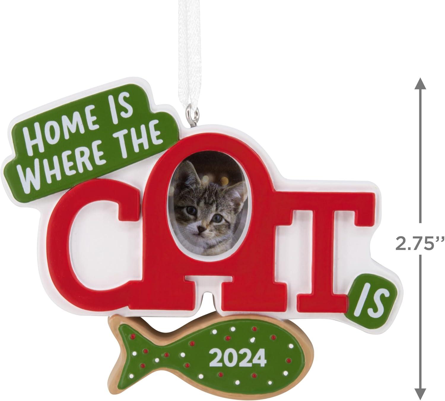 image:imageHallmark Keepsake Christmas Ornament Home is Where The Cat is Photo Frame 2024Cat Photo Holder