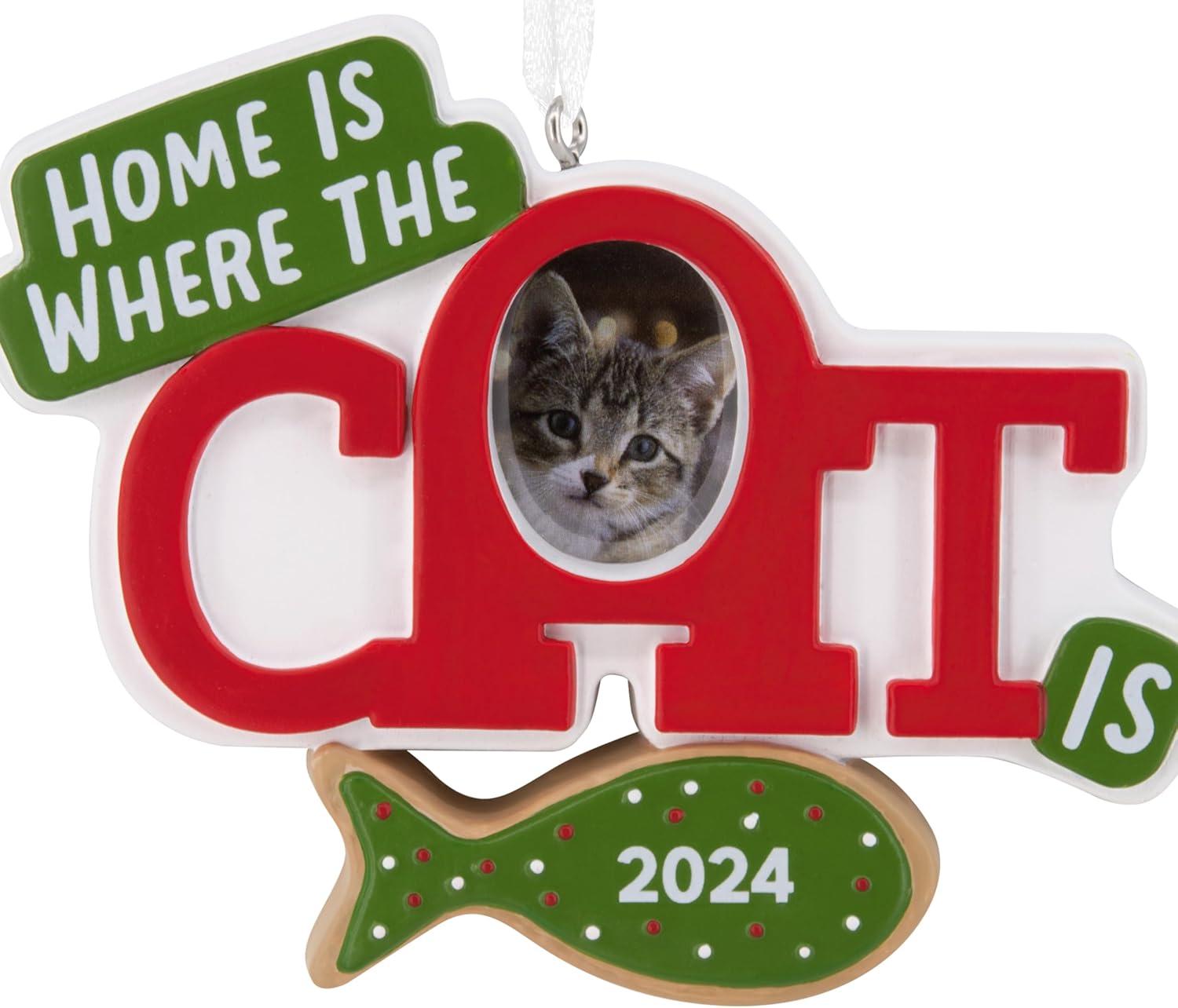 image:imageHallmark Keepsake Christmas Ornament Home is Where The Cat is Photo Frame 2024Cat Photo Holder