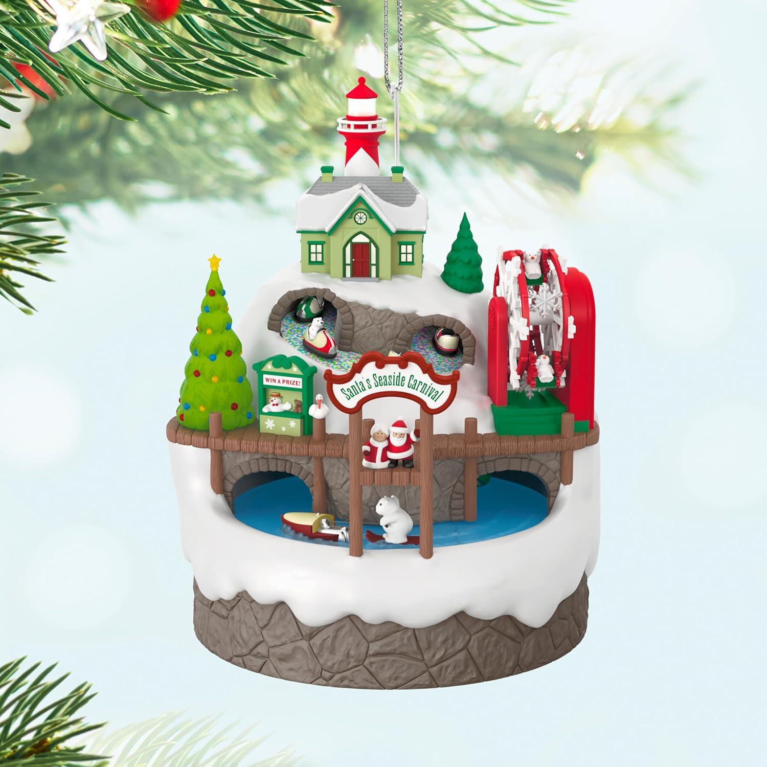 image:imageHallmark Keepsake Christmas Ornament Merry Mechanical Ride Musical with Motion Funny GiftsSantas Seaside Carnival