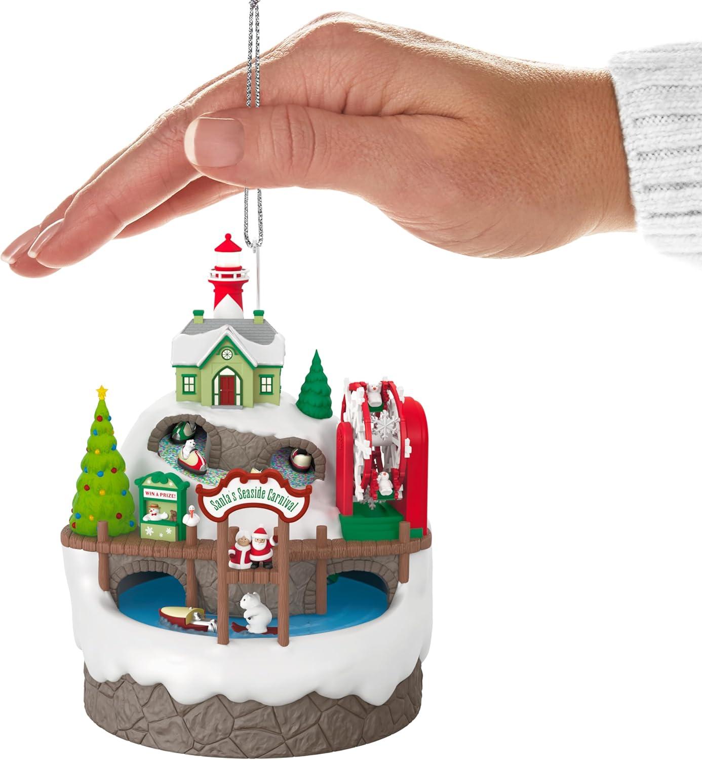 image:imageHallmark Keepsake Christmas Ornament Merry Mechanical Ride Musical with Motion Funny GiftsSantas Seaside Carnival