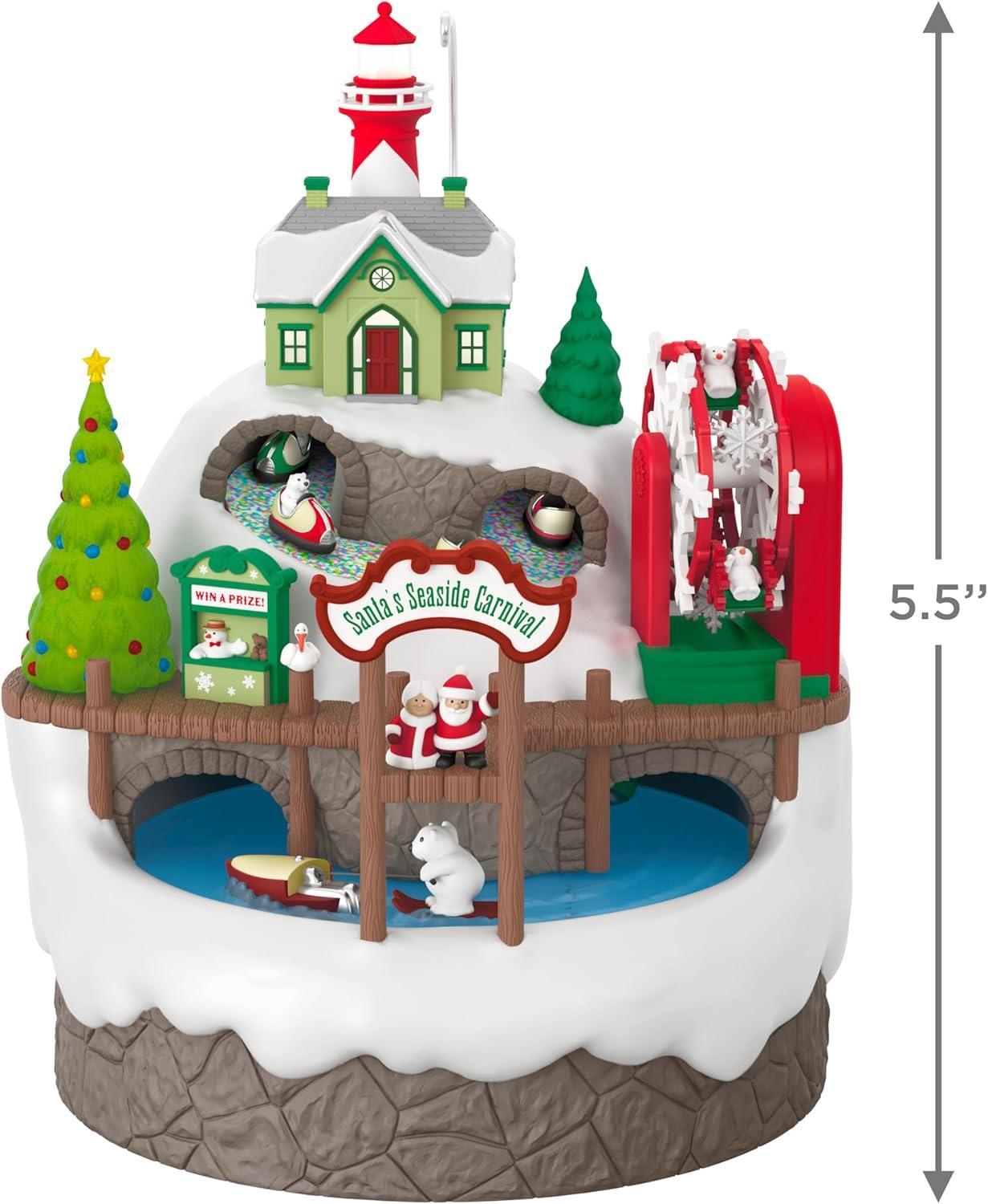 image:imageHallmark Keepsake Christmas Ornament Merry Mechanical Ride Musical with Motion Funny GiftsSantas Seaside Carnival
