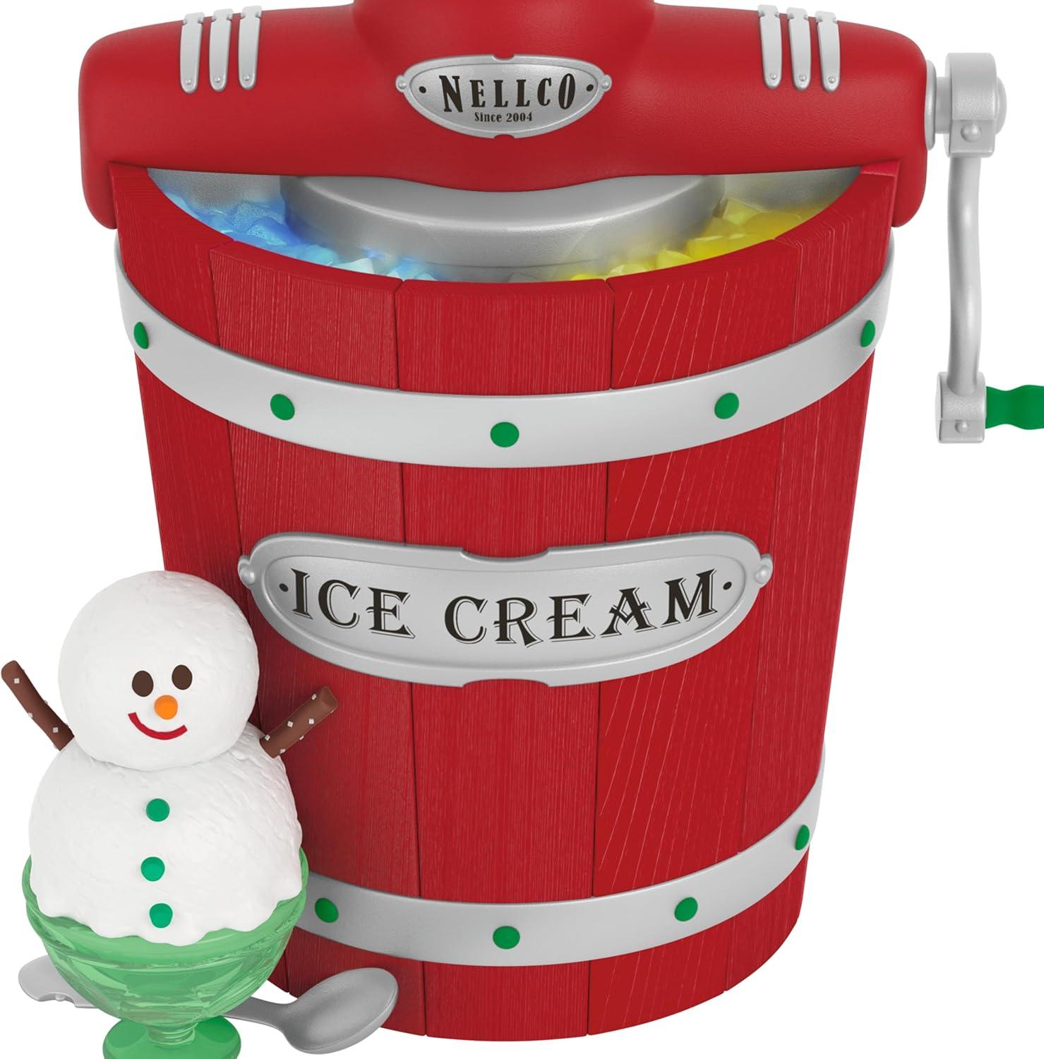 image:imageHallmark Keepsake Christmas Ornament Nellco Ice Cream Maker Musical with Light Nostalgia GiftsNellco Ice Cream Maker