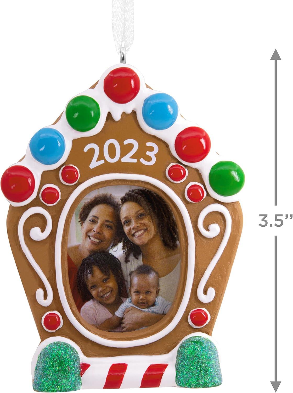 image:imageHallmark Keepsake Christmas Ornament Window Photo Frame 2024Gingerbread House 2023