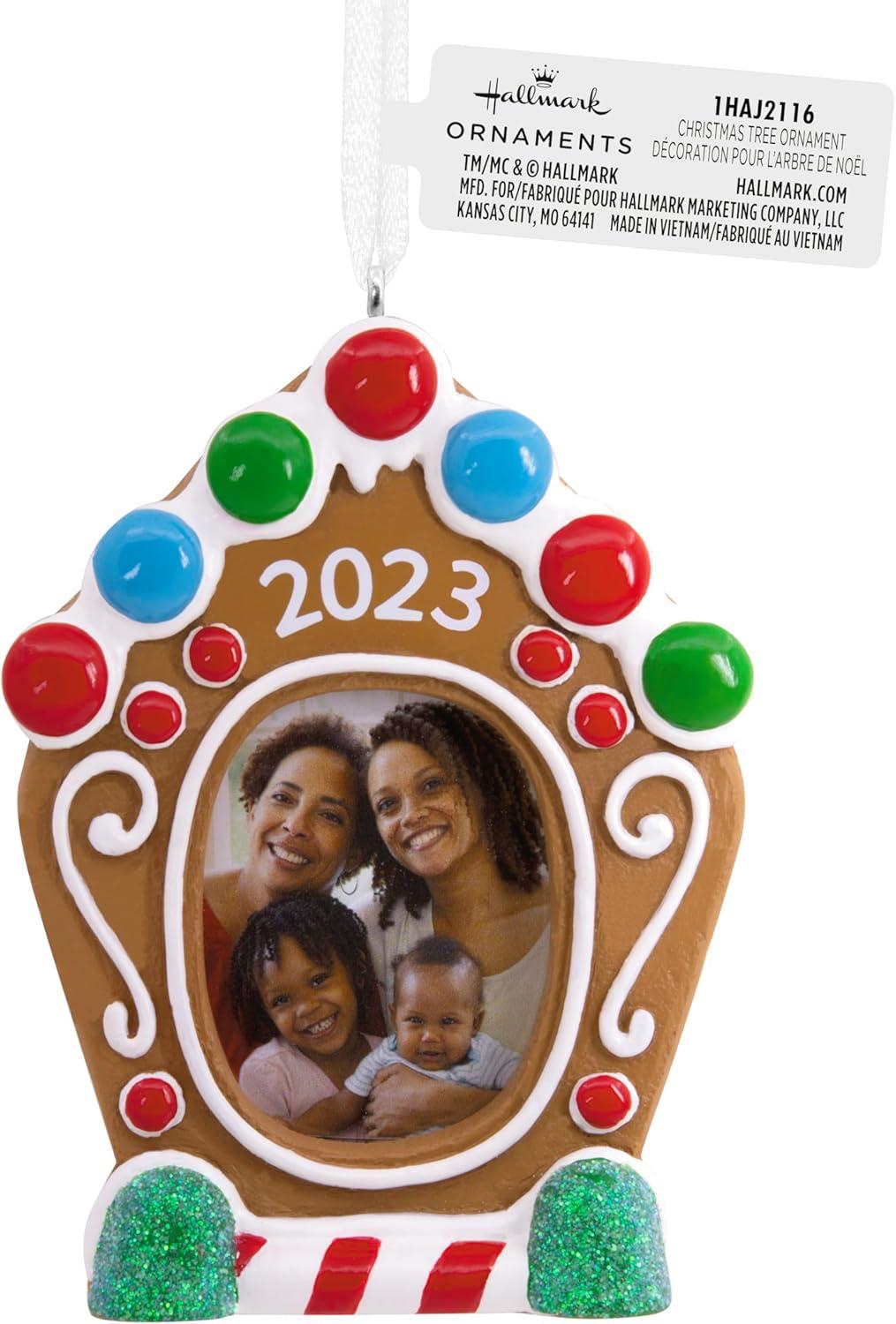 image:imageHallmark Keepsake Christmas Ornament Window Photo Frame 2024Gingerbread House 2023