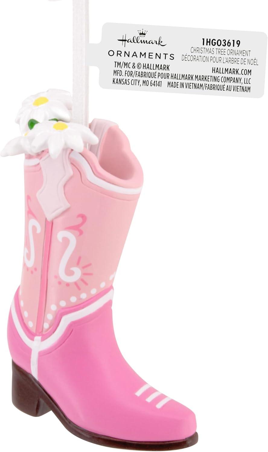 image:imageHallmark Pink Cowboy Boot Christmas Ornament Gifts for Her
