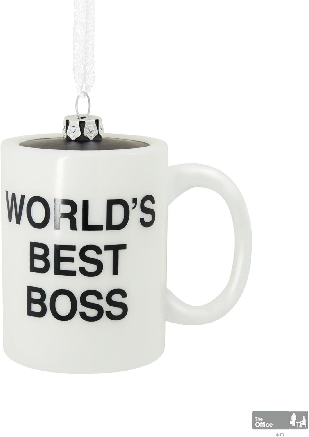image:imageHallmark The Office Worlds Best Boss Coffee Mug Christmas Ornament 0002HCM9116Coffe Mug Glass