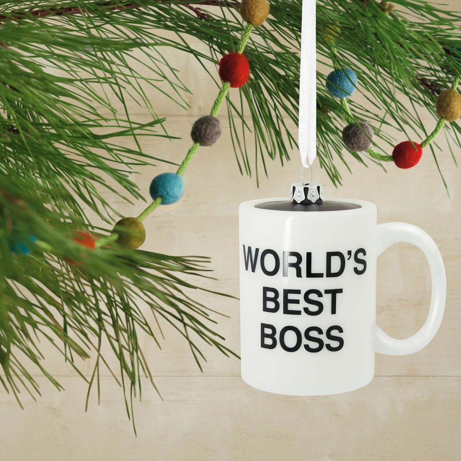 image:imageHallmark The Office Worlds Best Boss Coffee Mug Christmas Ornament 0002HCM9116Coffe Mug Glass