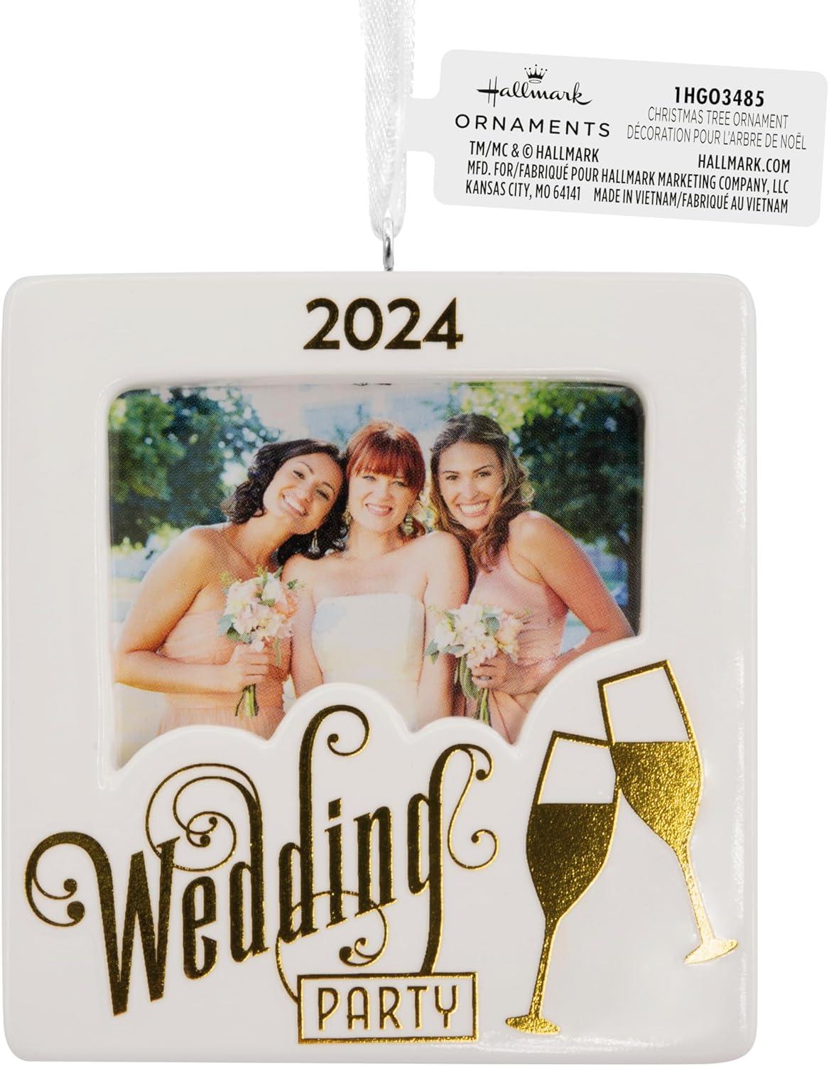 image:imageHallmark Wedding Party Photo Holder 2024 Christmas Ornament