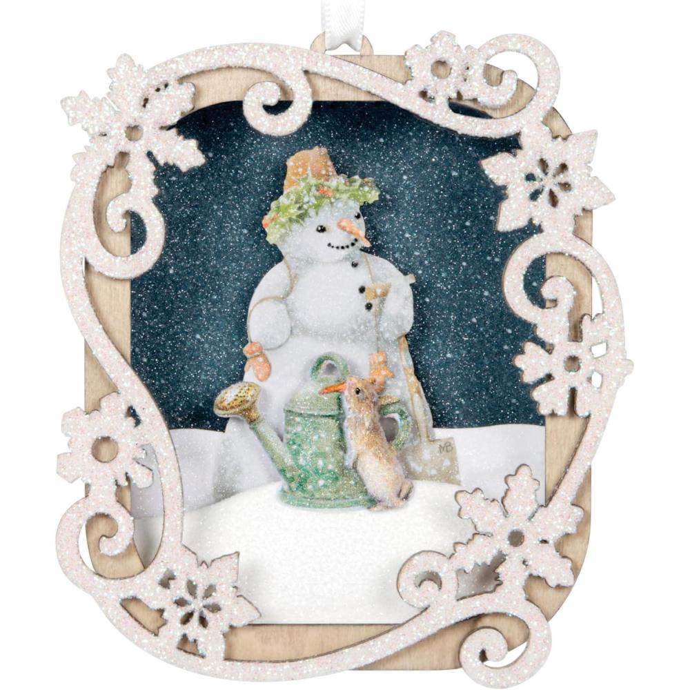 image:imageHallmark Keepsake Christmas Ornament 2024 Marjolein Bastin Winter Wonder Papercraft Gifts for Nature LoversWinter Wonder Snowman