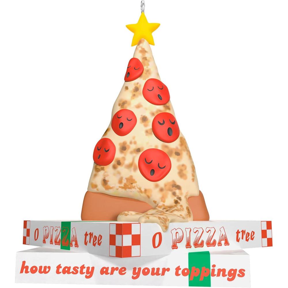 image:imageHallmark Keepsake Christmas Ornament 2024 Meh Unicorn Funny GiftsO Pizza Tree