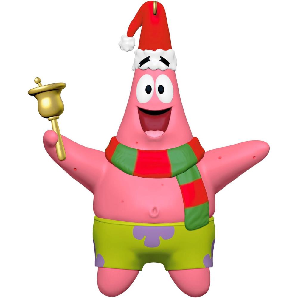 image:imageHallmark Keepsake Christmas Ornament 2024 Nickelodeon SpongeBob SquarePants Patrick Rings in the Season Cartoon GiftsSpongeBob SquarePants