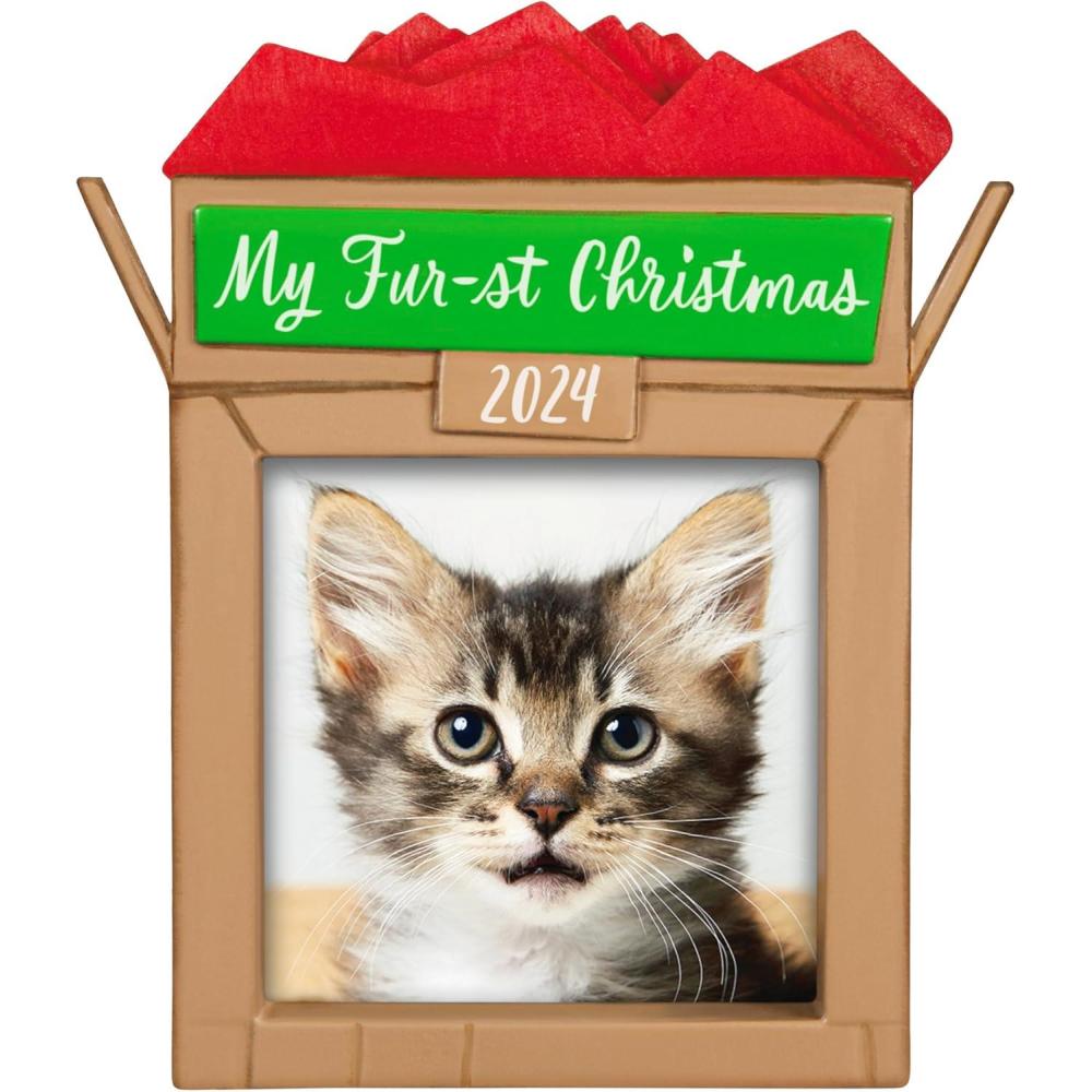 image:imageHallmark Keepsake Christmas Ornament 2024 Pets Furst Christmas 2024 Photo Frame Pet Gifts2024 My Furst Christmas
