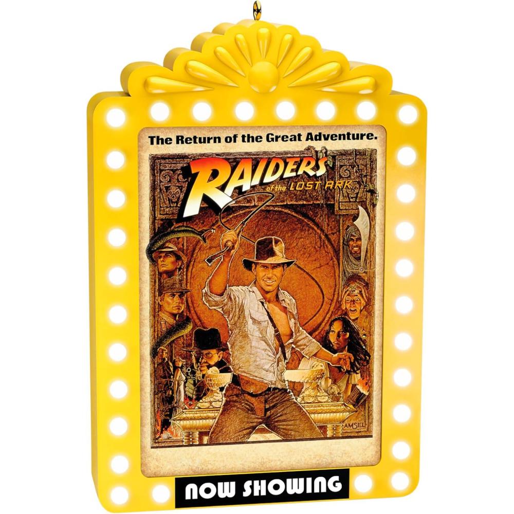 image:imageHallmark Keepsake Christmas Ornament Indiana Jones and the Raiders of the Lost Ark Now Showing with Light Movie GiftsIndiana Jones